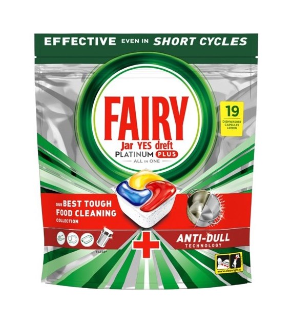Fairy Platinum Plus All in One Lemon 19p 295g