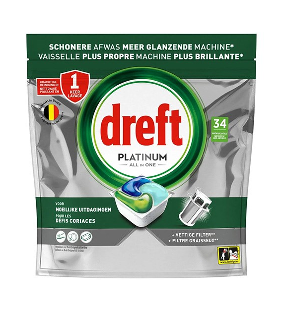 Dreft Platinum All in One Tabs 34szt 507g