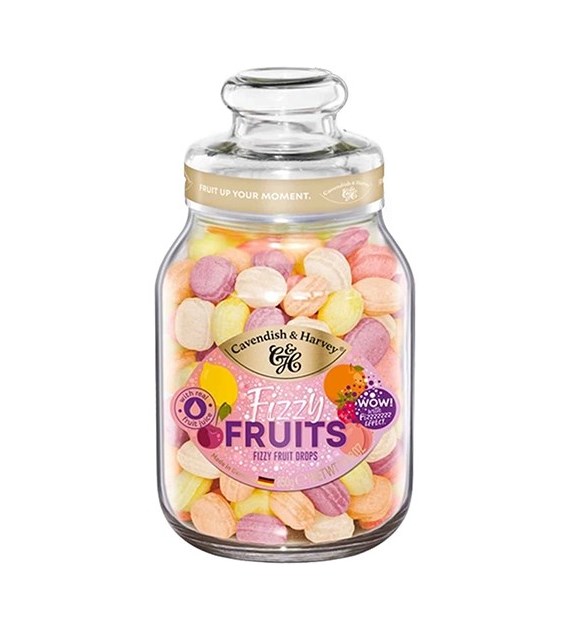 C&H Fizzy Fruits Dropsy Słoik 850g