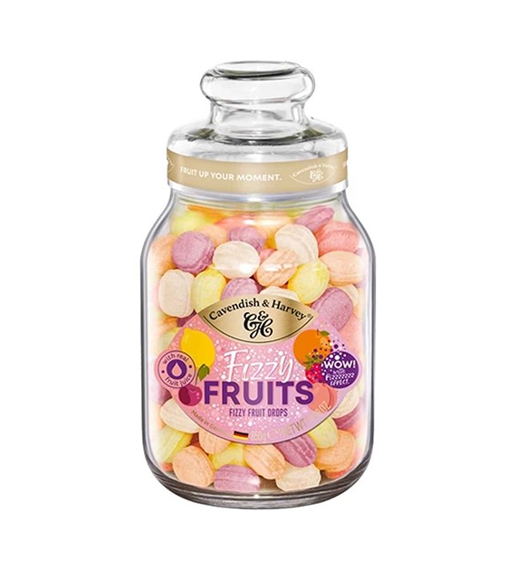 C&H Fizzy Fruits Dropsy Słoik 850g