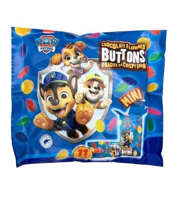 PAW Patrol Choco Flavoured Buttons Draże 11 x 14g