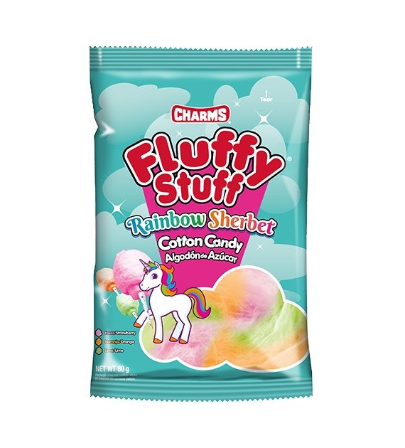 Charms Fluffy Stuff Rainbow Sherbet Wata Cukro 60g