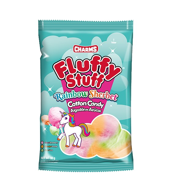 Charms Fluffy Stuff Rainbow Sherbet Wata Cukro 60g