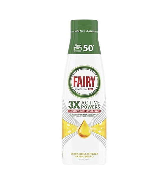 Fairy Platinum Gel Limone Żółty 50 Cykli 900ml
