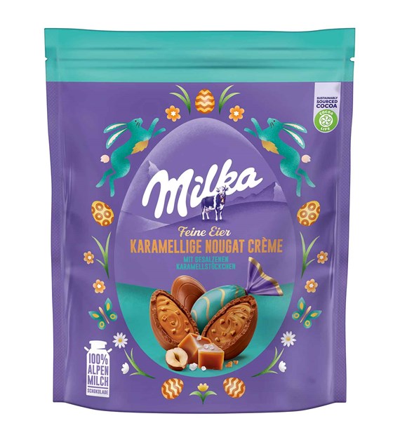 Milka Feine Eier Karamellige Nougat-Creme 90g
