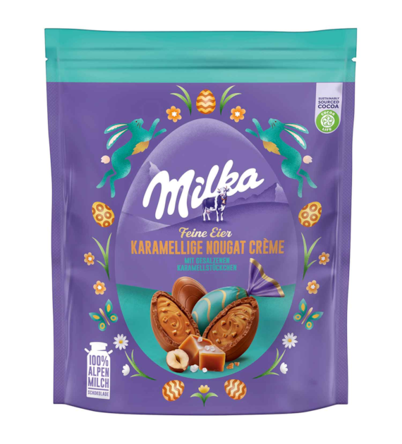 Milka Feine Eier Karamellige Nougat-Creme 90g