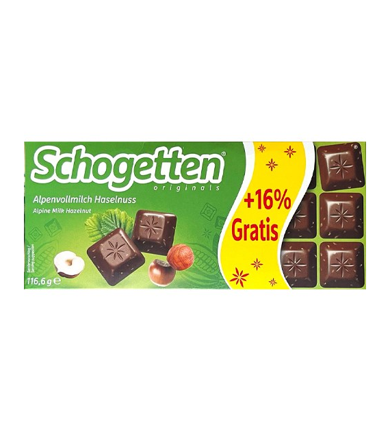 Schogetten Alpenvollmilch Haselnuss +16% 116,6g