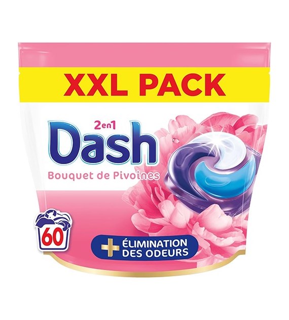 Dash 2en1 Pods Bouquet de Pivoines 60p 1,3kg