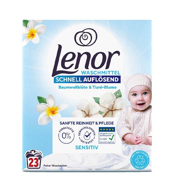 Lenor Sensitiv Baumwoll & Tiare Proszek 23p 1,2kg