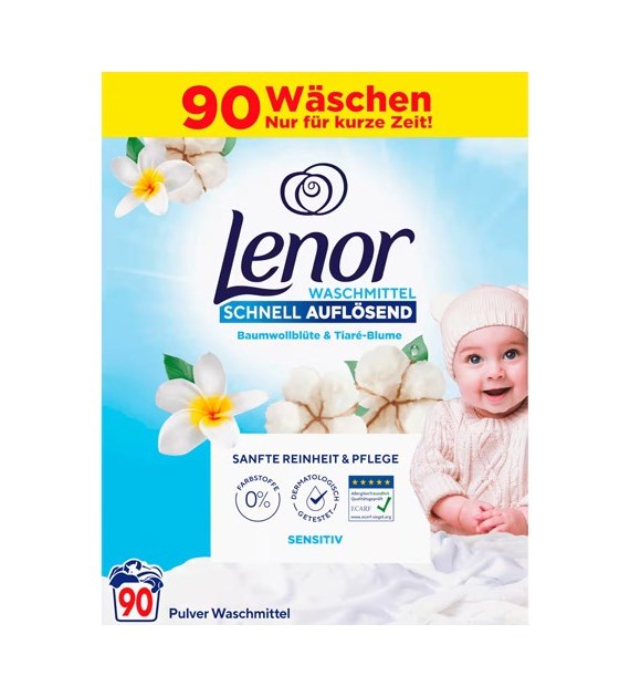 Lenor Sensitiv Baumwoll & Tiare Proszek 90p 4,9kg