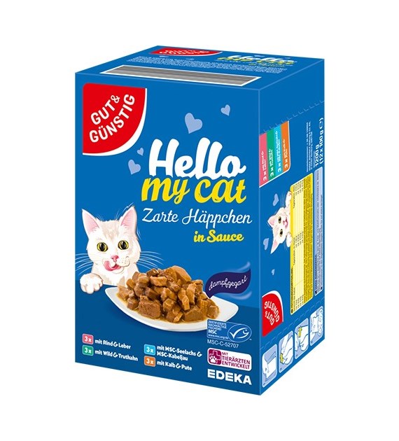 G&G Hello My Cat Zarte Happchen Sauce 12szt 1,2kg