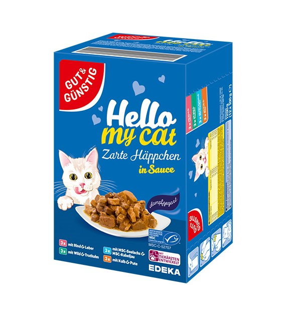 G&G Hello My Cat Zarte Happchen Sauce 12szt 1,2kg