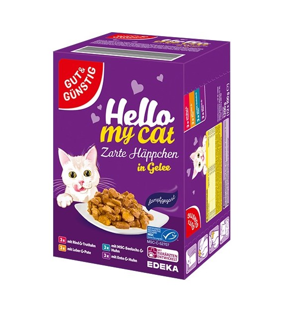 G&G Hello My Cat Zarte Happchen Gelee 12szt 1,2kg