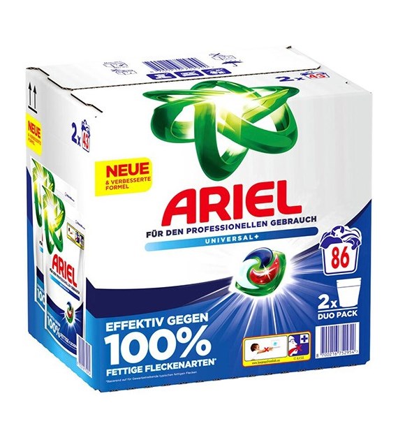 Ariel Universal+ Kaps Karton (2x43p) 86p 1,8kg