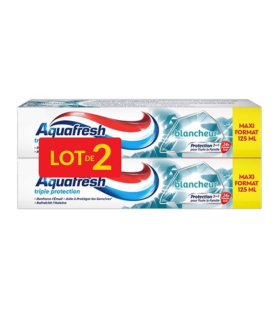 Aquafresh Triple Protection Blancheu Pasta 2x125ml