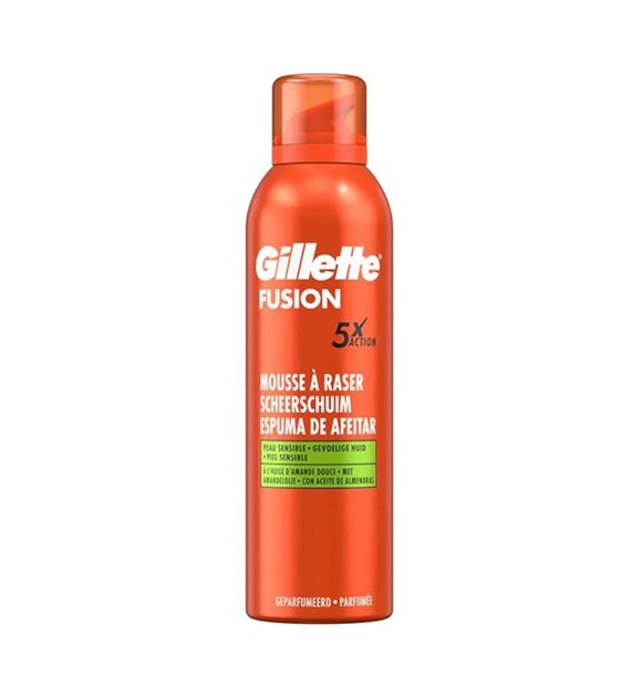 Gillette Fusion 5x Action Sensible Pianka 250ml