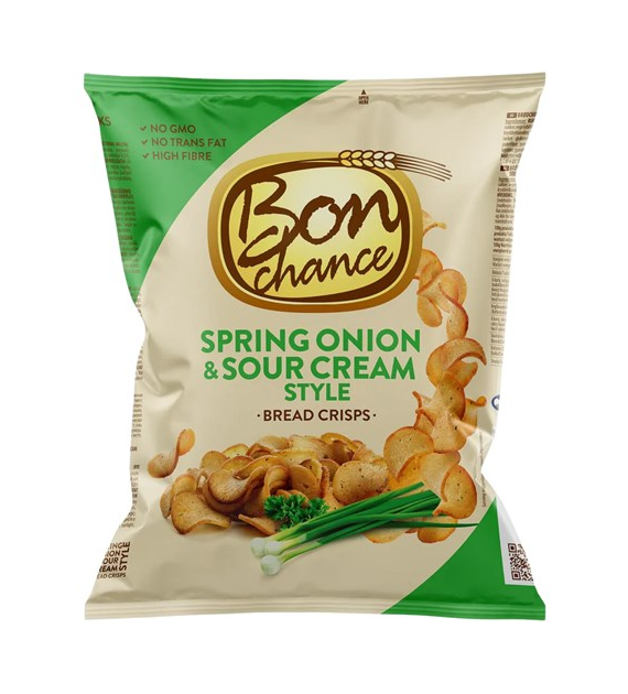 Bon Chance Bread Crisps Spring Onion & Cream 120g