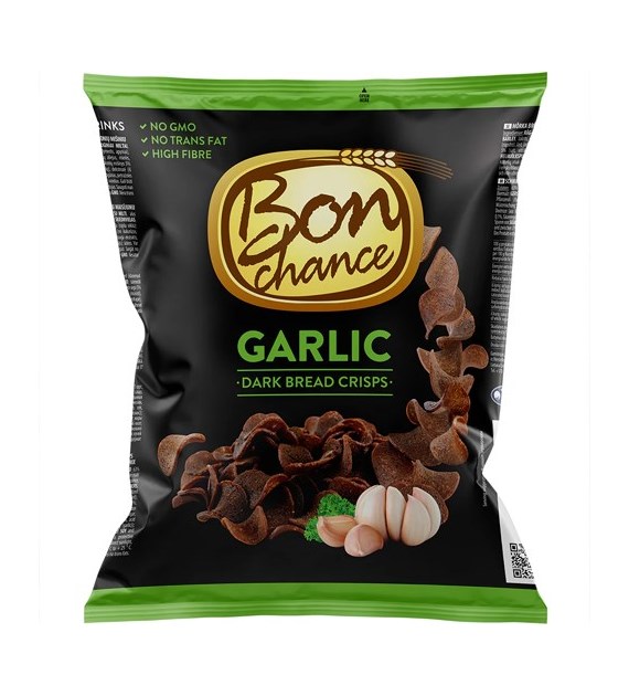 Bon Chance Dark Bread Crisps Garlic 120g