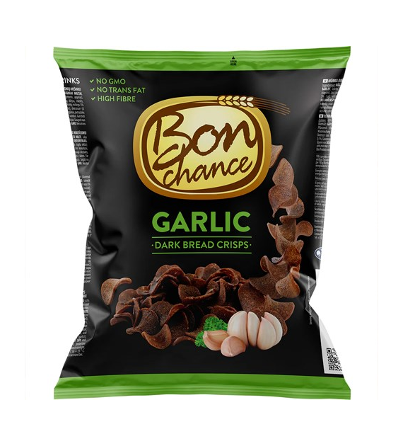 Bon Chance Dark Bread Crisps Garlic 120g