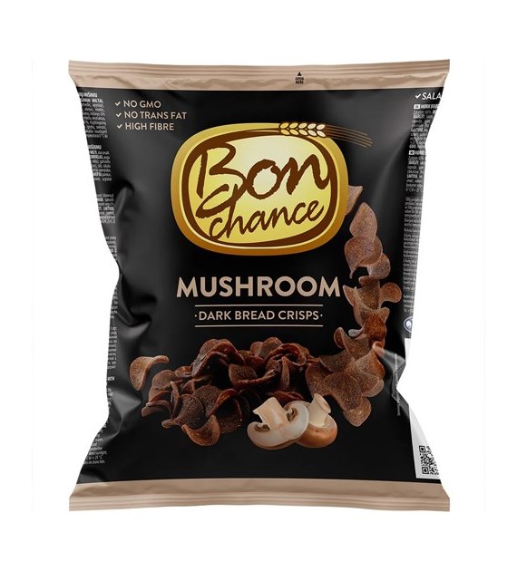 Bon Chance Dark Bread Crisps Mushroom 120g