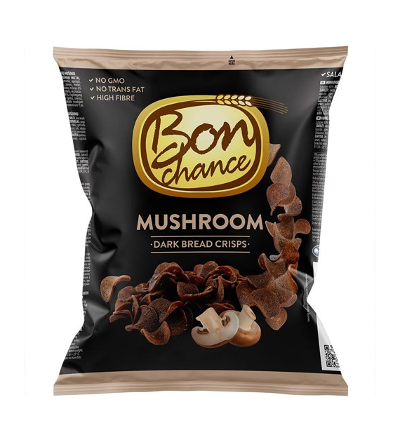 Bon Chance Dark Bread Crisps Mushroom 120g