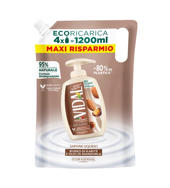 Vidal Almond & Karite Mydło Zapas 1,2L