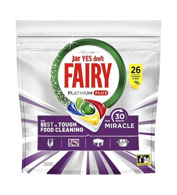 Fairy Platinum Plus Lemon 26szt 428g