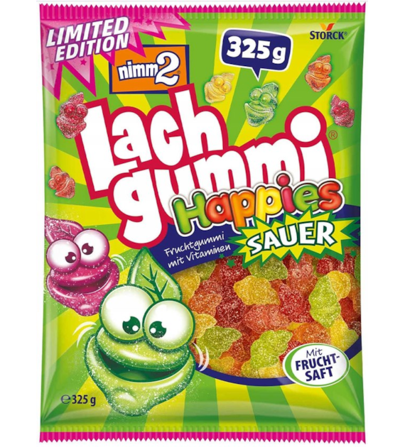 Nimm2 Lach Gummi Happies Sauer Żelki 325g