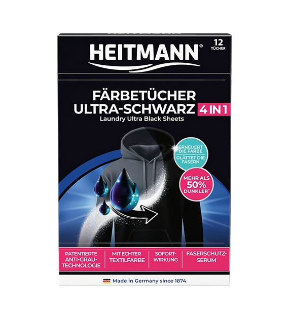 Heitmann Farbetucher Ultra Schwarz Chust 6szt