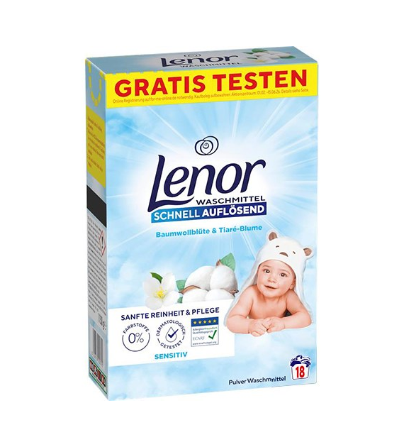 Lenor Sensitiv Baumwollblute Proszek 18p 900g