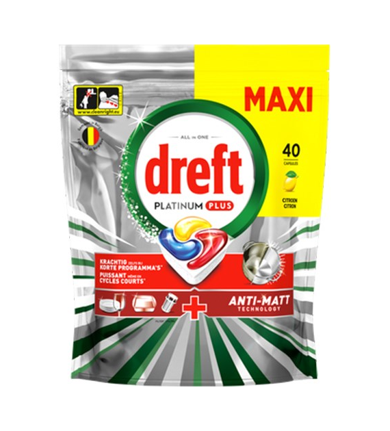 Dreft Platinum Plus Citron 40szt 620g