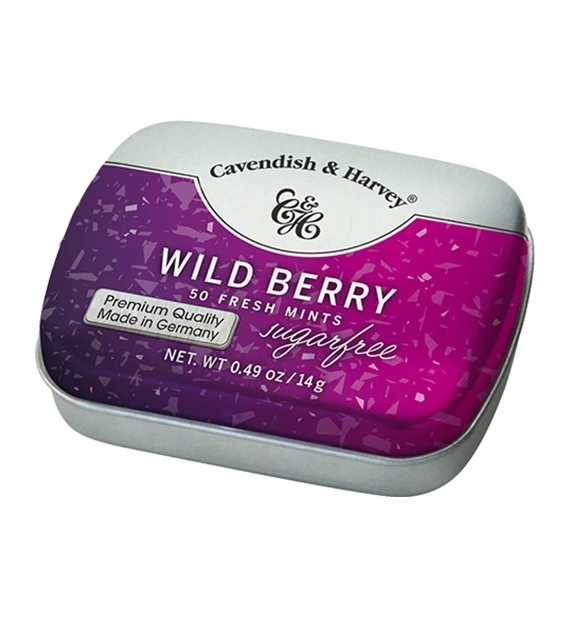 C&H Wild Berry Mints Sugarfree 50szt Miętówki 14g
