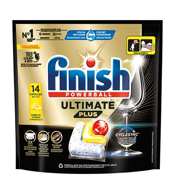 Finish Powerball Ultimate Plus Citron 14szt 170g