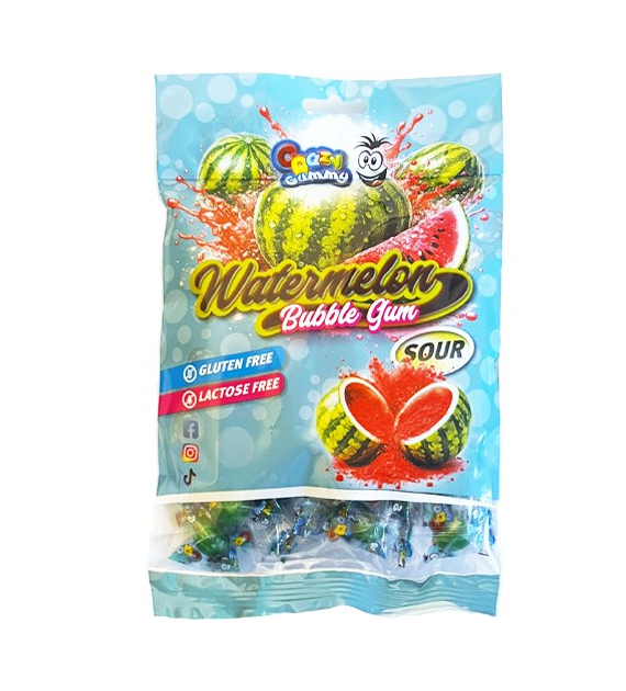 Crazy Gummy Watermelon Bubble Gum 80g