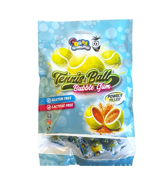 Crazy Gummy Tennis Ball Bubble Gum 80g