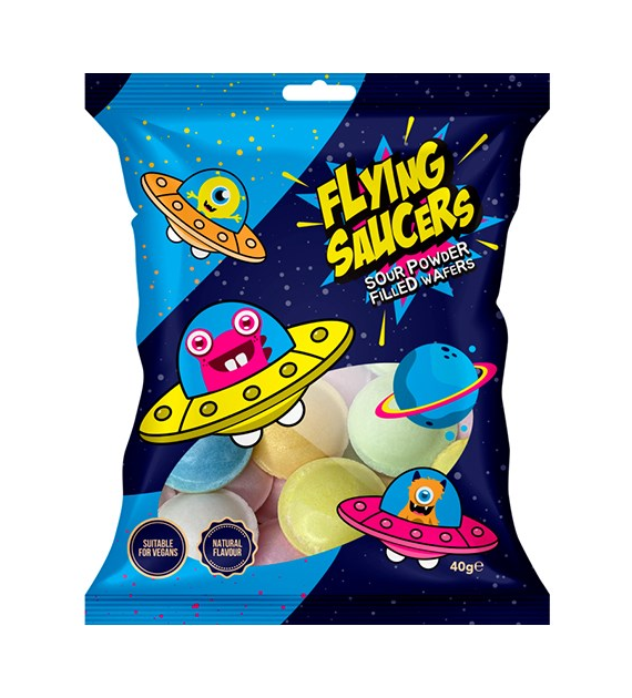 Flying Saucers Wafelki z Kwaśnym Proszkiem 40g