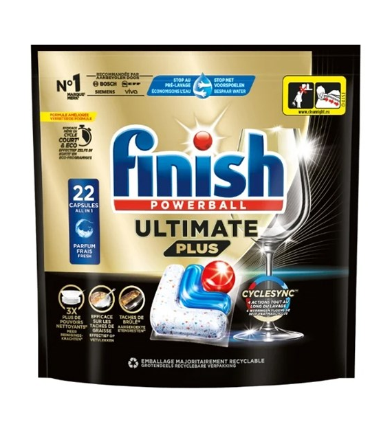 Finish Powerball Ultimate Plus Fresh 22szt 268g