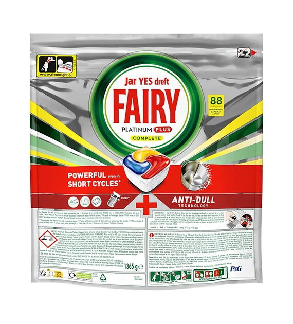 Fairy Platninum Plus Complete Lemon 88szt 1,3kg