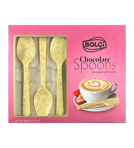 Bolci Chocolate Spoons Strawberry & Vanilla 54g