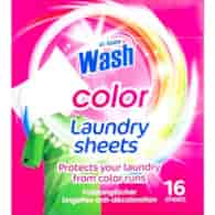 At Home Wash Color Laundry Sheets Chust 16szt