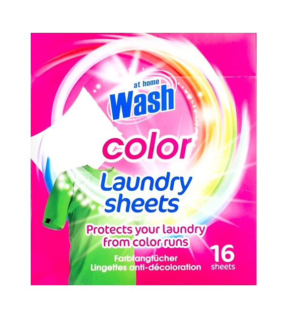At Home Wash Color Laundry Sheets Chust 16szt