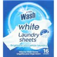 At Home Wash White Laundry Sheets Chust 16szt