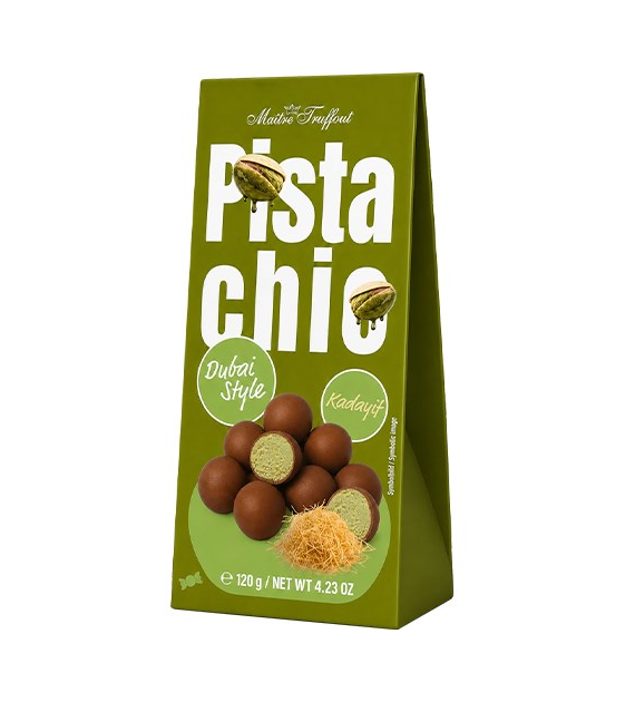 Maitre Truffout Pistachio Dubai Mleczne Prali 120g