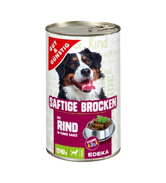 G&G Saftige Brocken Rind dla Psa Puszka 1240g