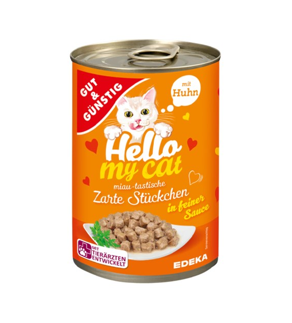 G&G Hello My Cat Zarte Stuckchen Huhn 415g