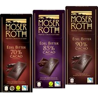 Moser Roth Edel 70% / 85% / 90% Czekolada 125g