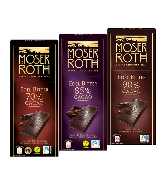 Moser Roth Noir 70% / 85% / 90% Czekolada 125g