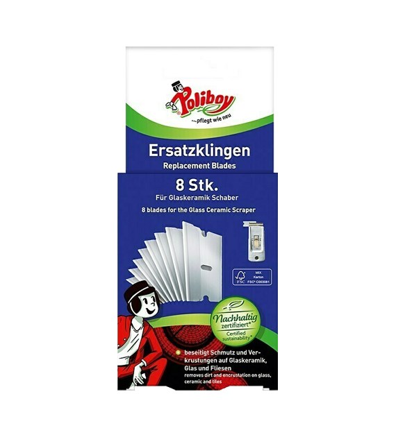 Poliboy Ersatzklingen Nożyki do Skrobaczki 8szt