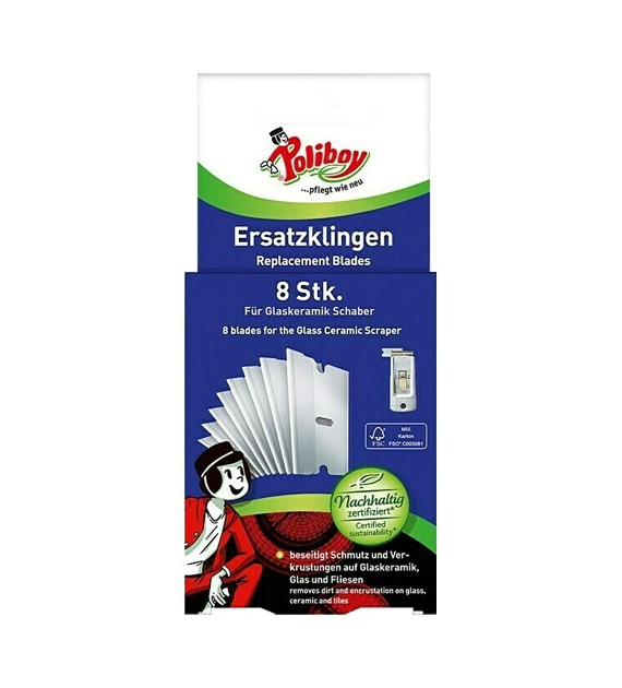 Poliboy Ersatzklingen Nożyki do Skrobaczki 8szt