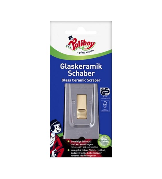Poliboy Glaskeramik Schaber Skrobaczka z Nożykami